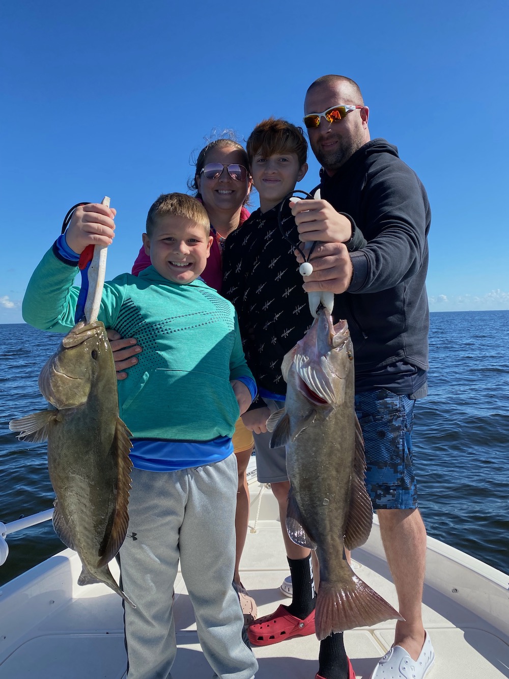 Gag Grouper family fishing charter Ft Myers